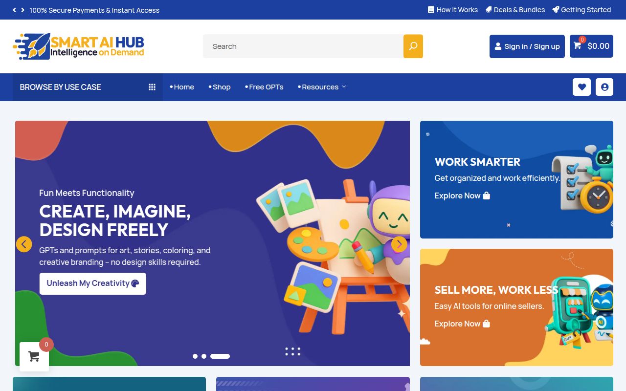 Browse GPT homepage screenshot