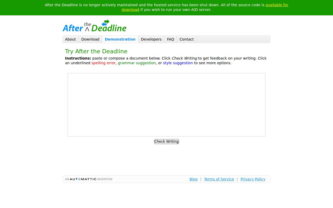 Polish My Writing homepage screenshot