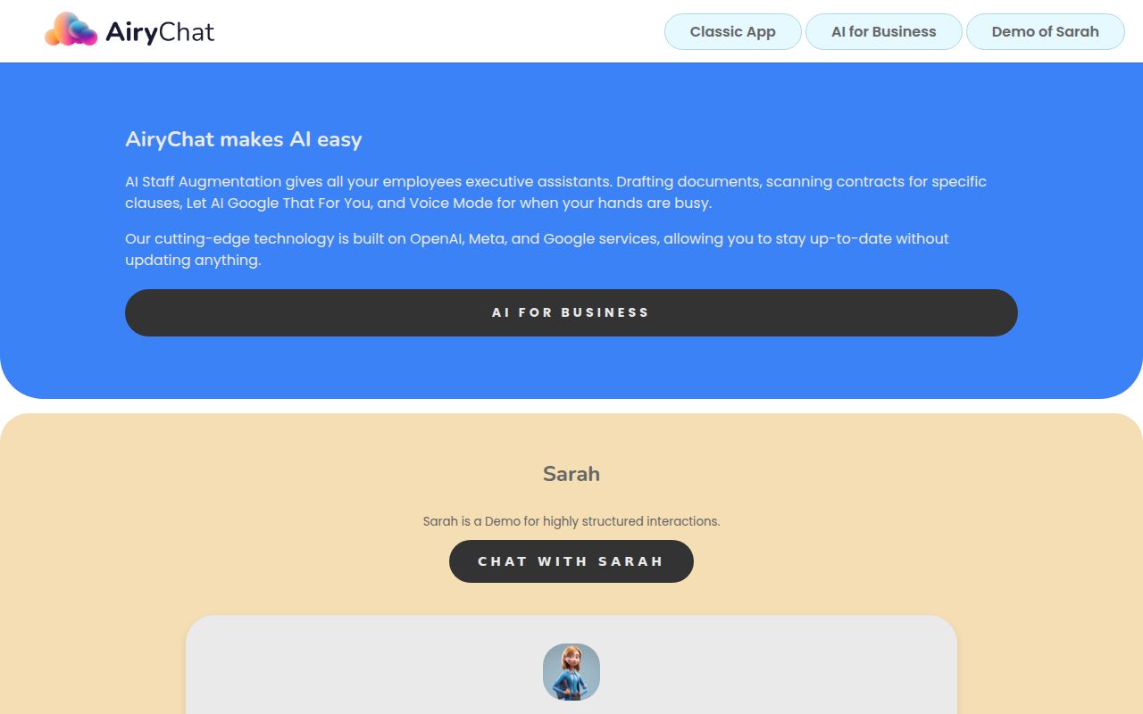 openai-bot homepage screenshot