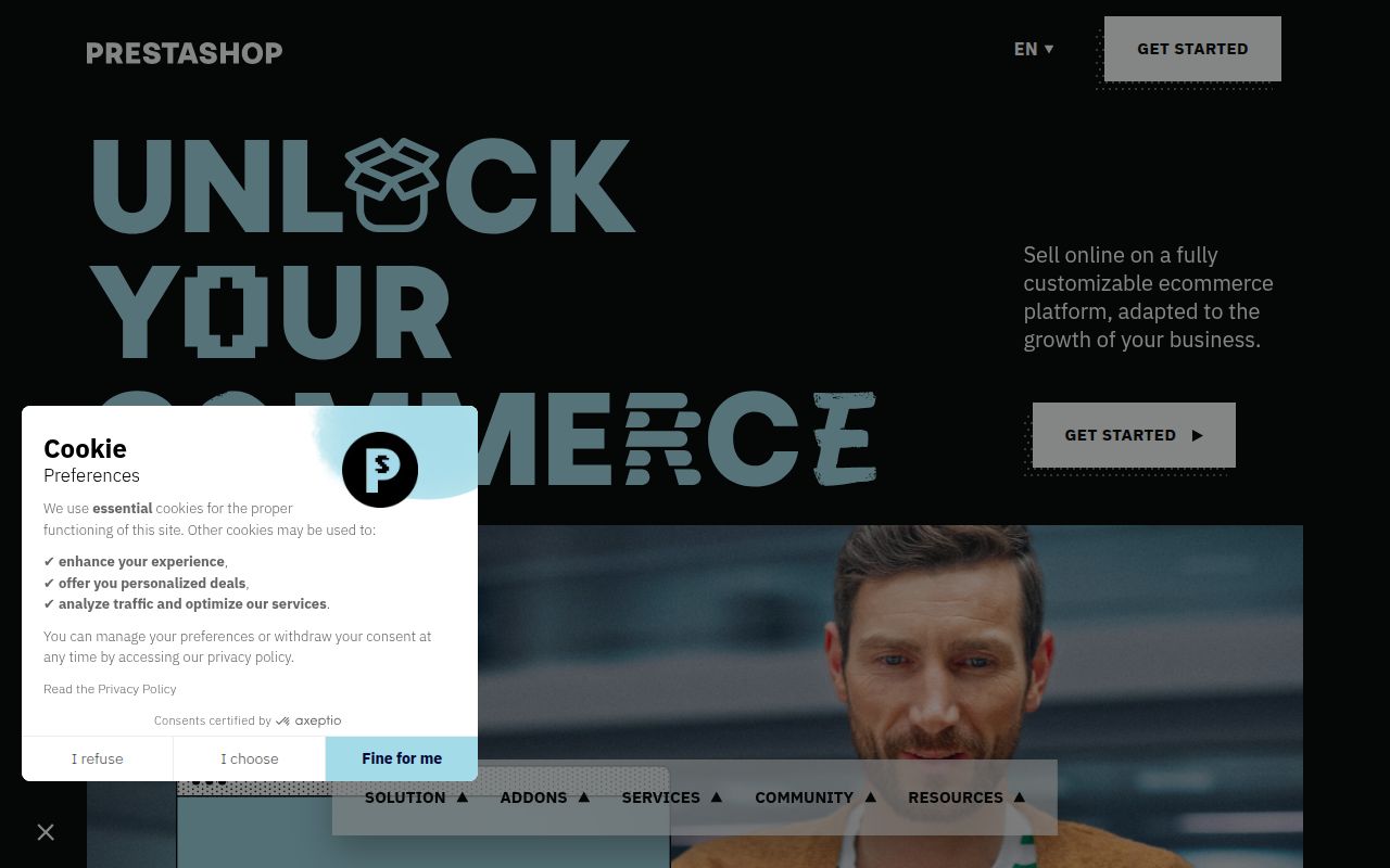 PrestaShop homepage