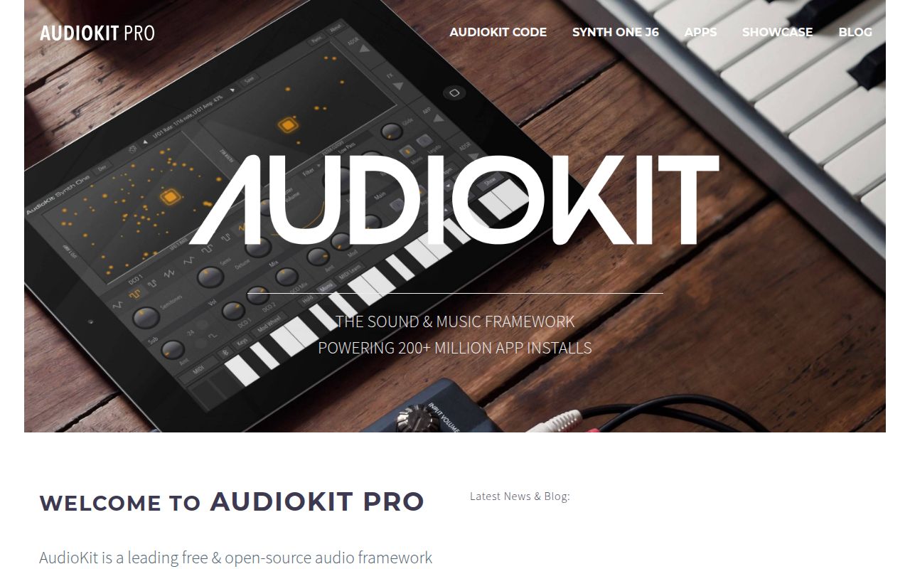 AudioKit homepage screenshot