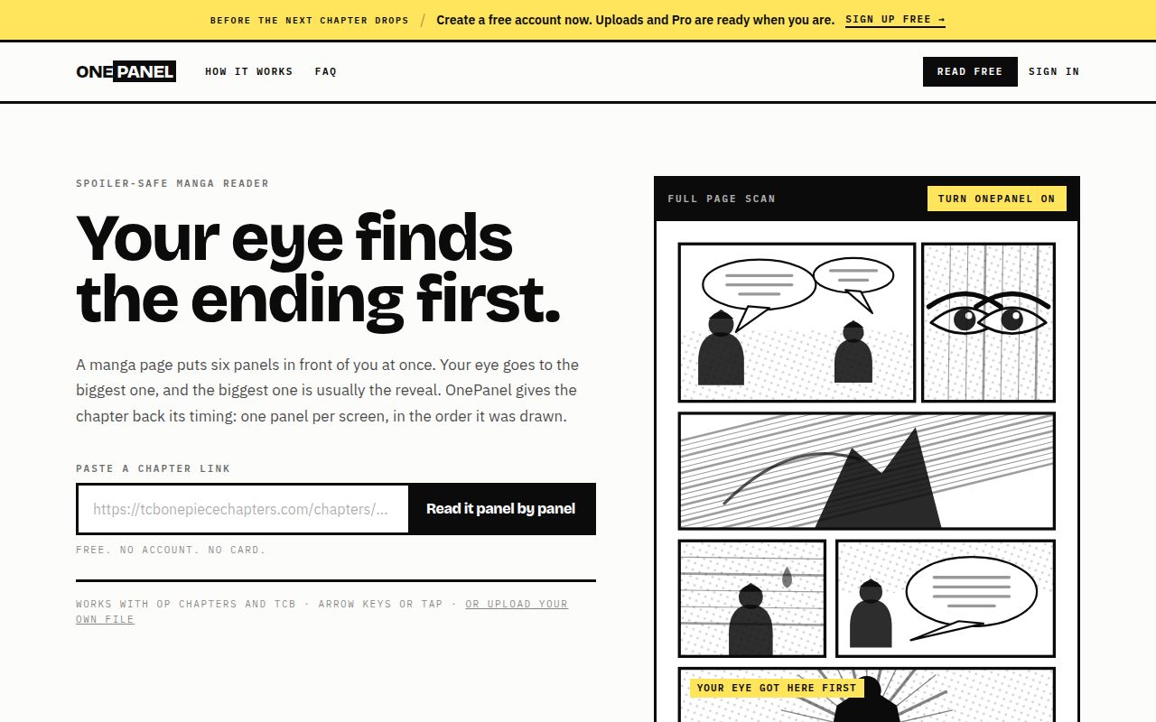 OnePanel homepage screenshot