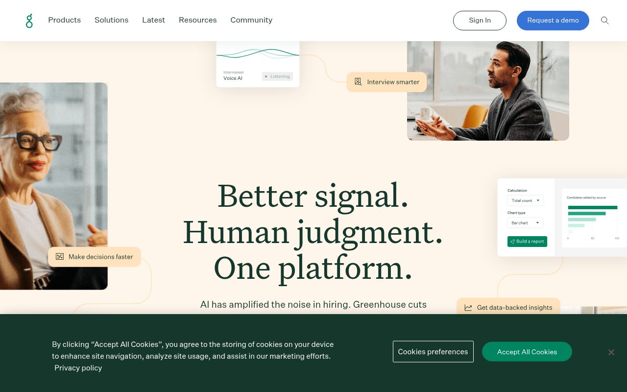 Greenhouse homepage screenshot