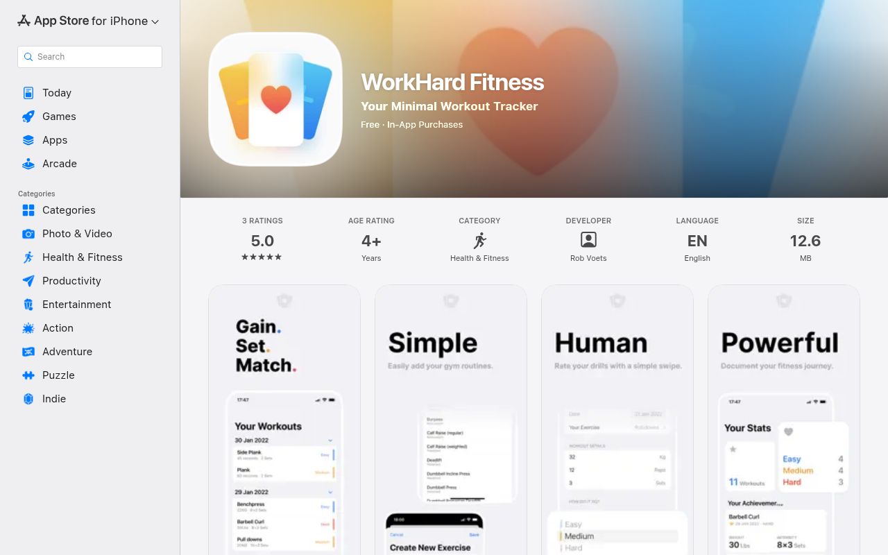 WorkHard Fitness homepage screenshot