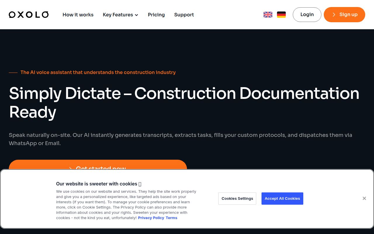 Oxolo.com homepage screenshot