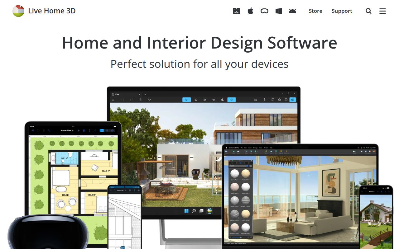 Live Home 3D homepage