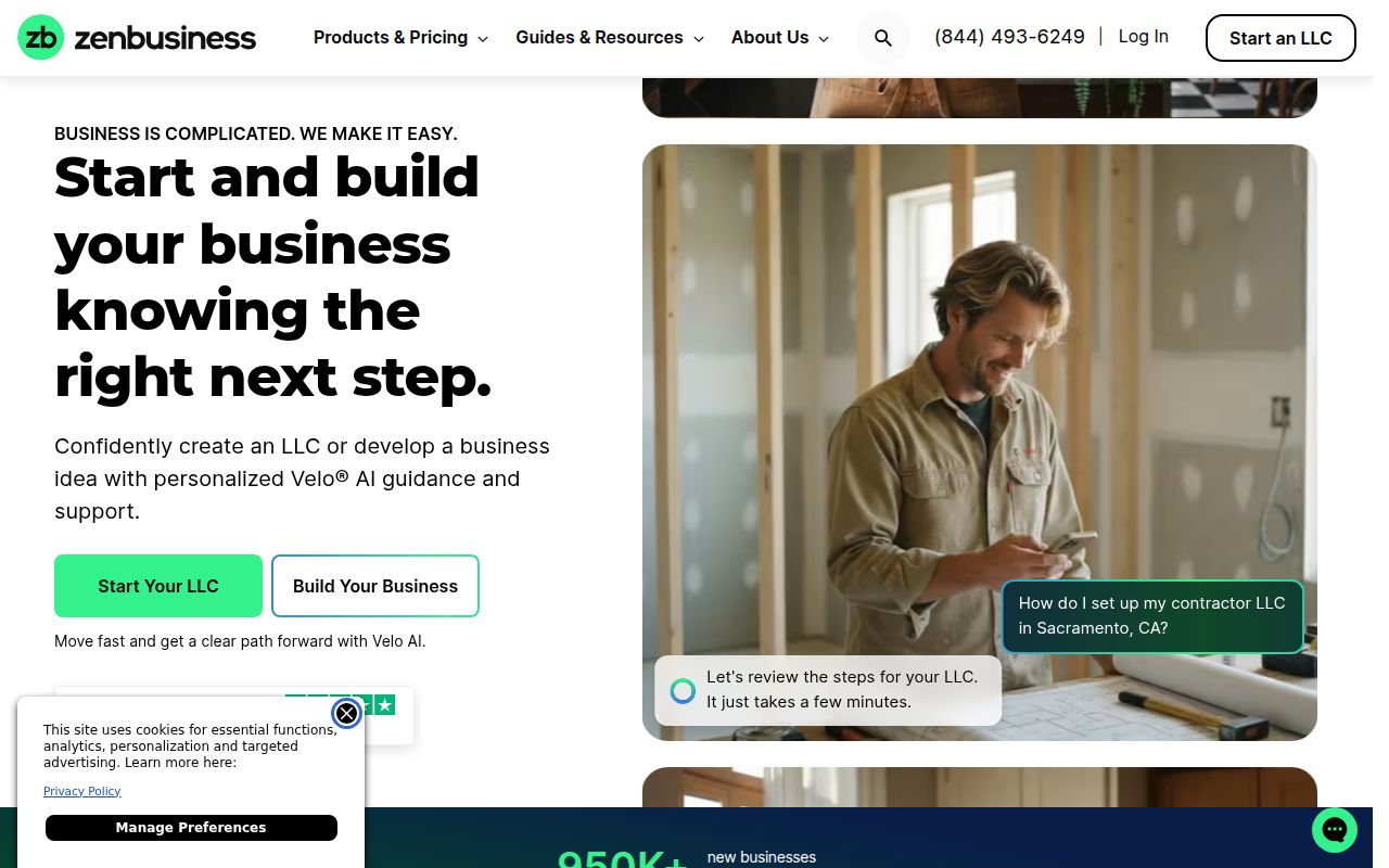 Logaster homepage screenshot