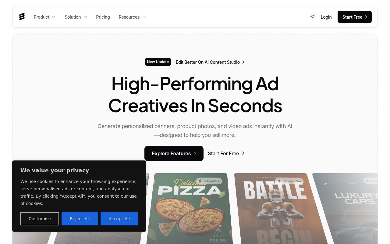 Everycopy homepage screenshot