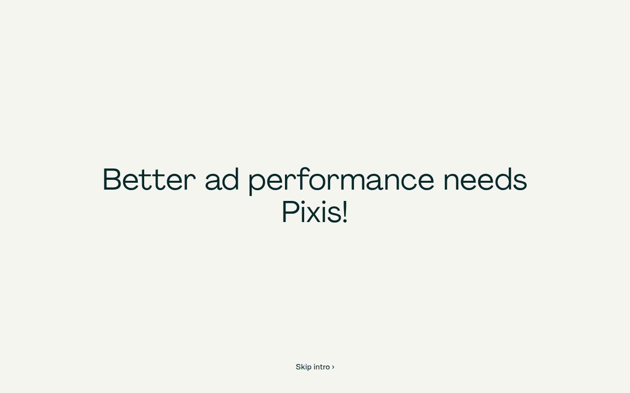 Pixis homepage screenshot