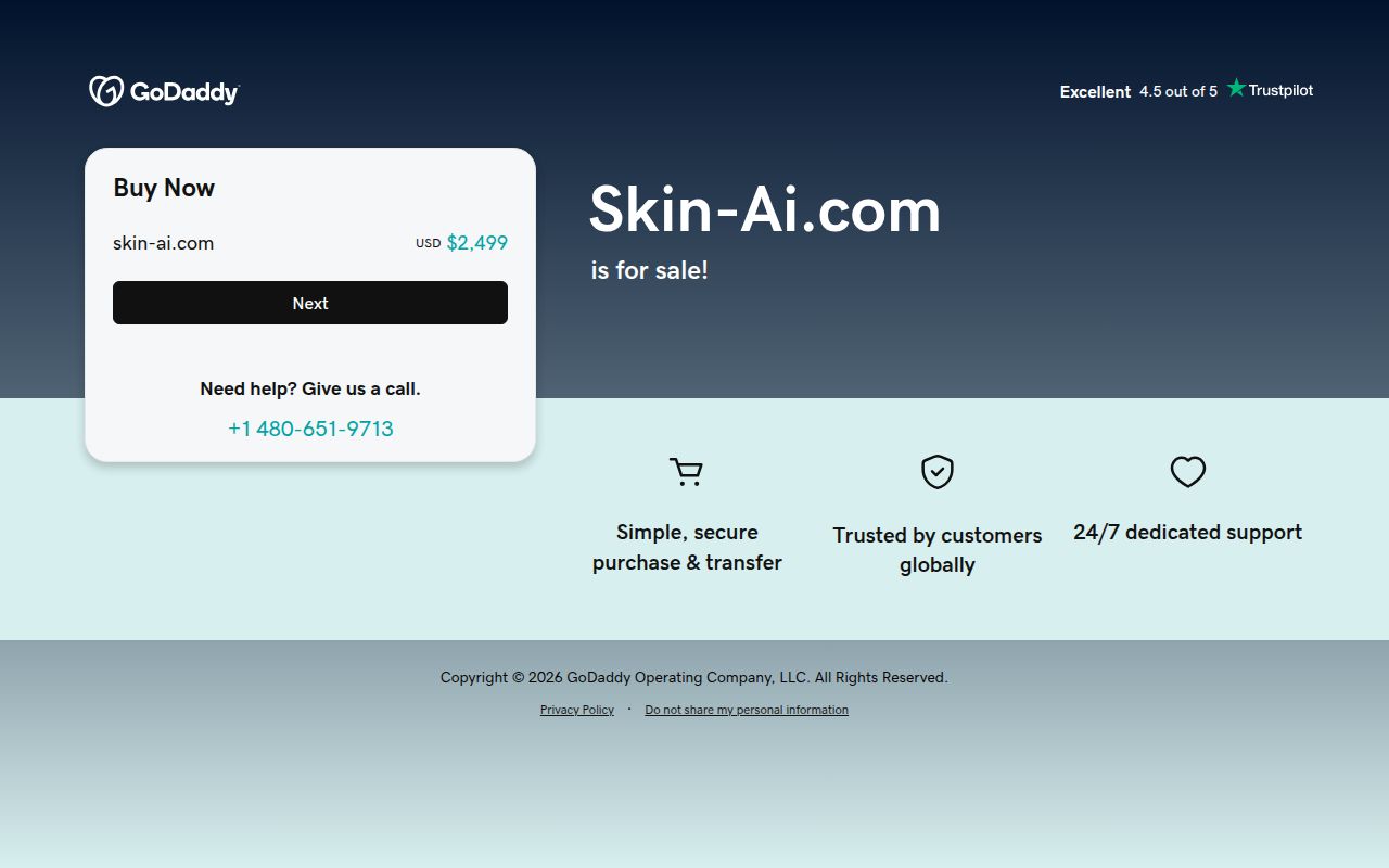 Skin AI homepage