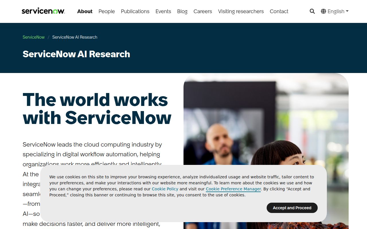 Element AI homepage screenshot