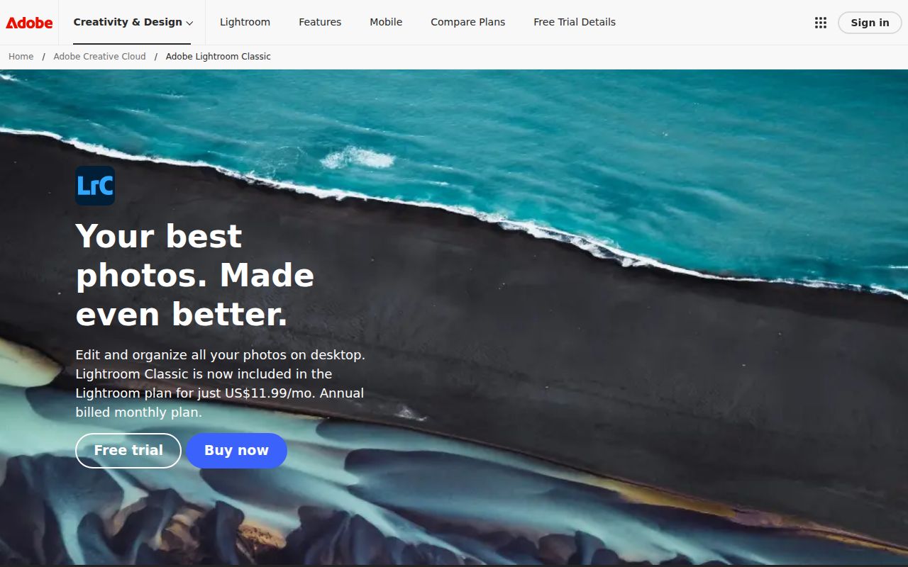 Lightroom Classic Plugin homepage screenshot