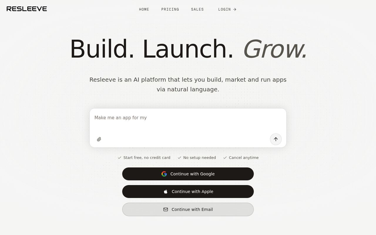 Resleeve homepage
