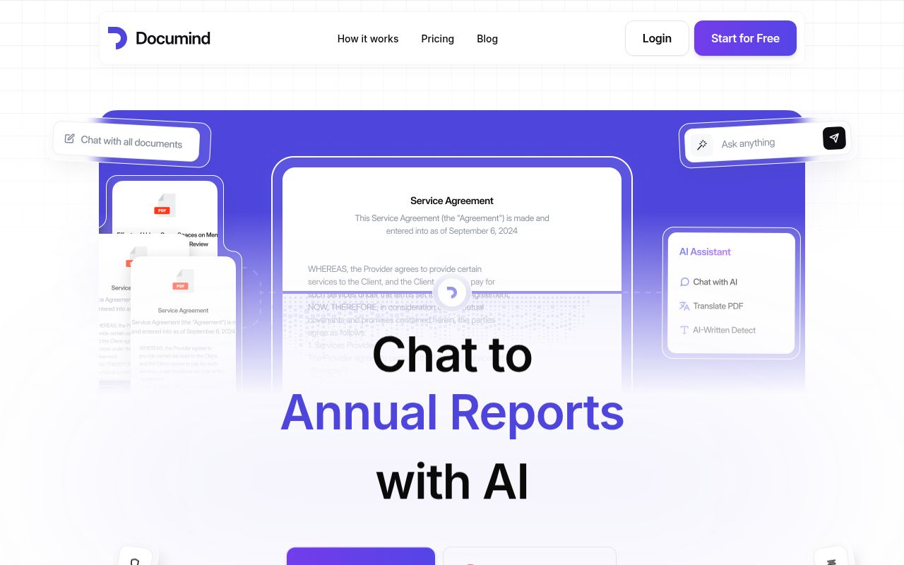 Documind homepage screenshot