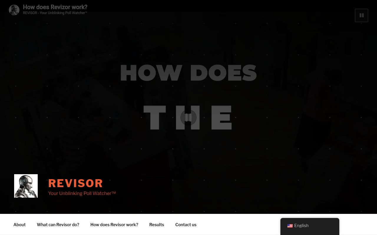 Revisor homepage screenshot
