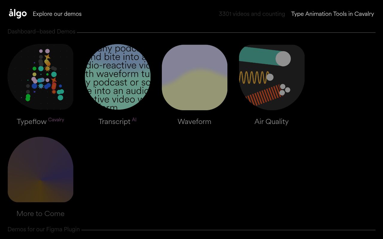 Algo for Podcasts homepage screenshot