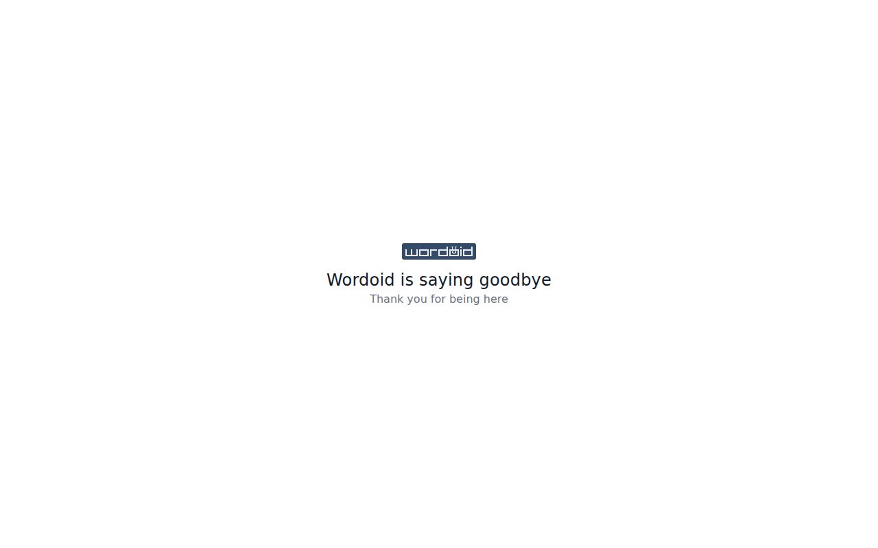 Wordoid homepage screenshot