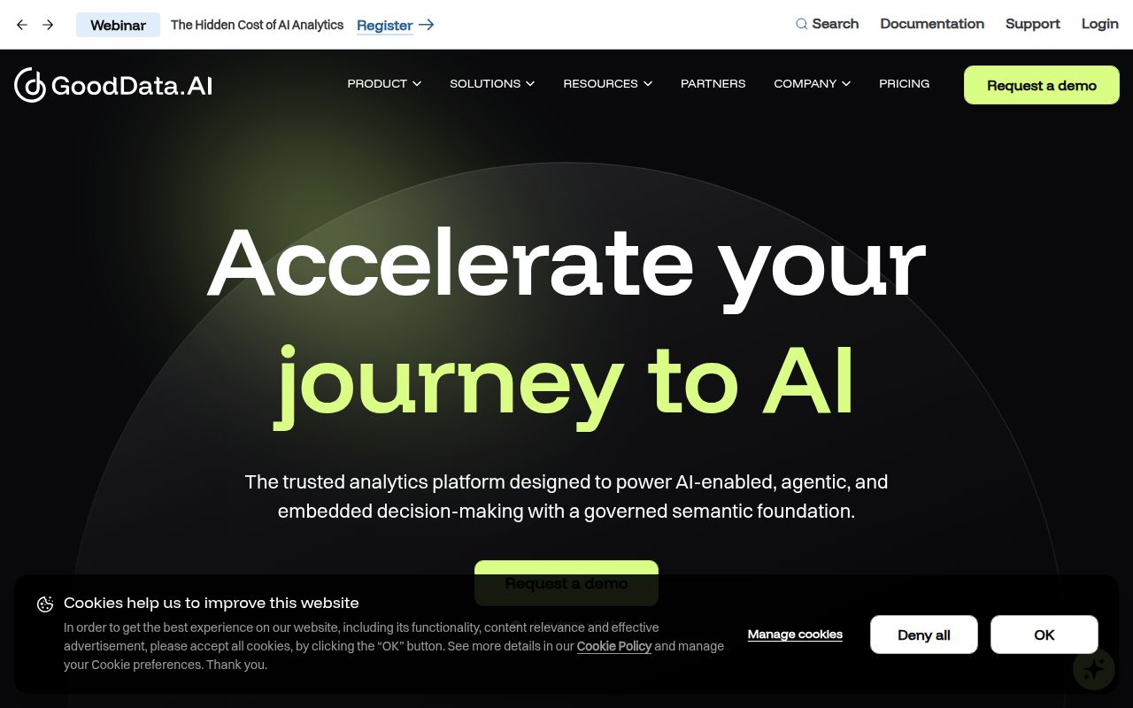 GoodData homepage screenshot