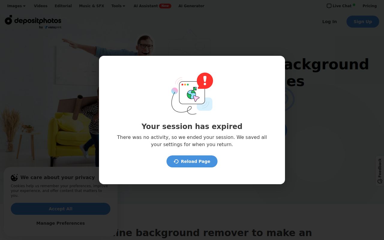 Image Background Remover homepage screenshot
