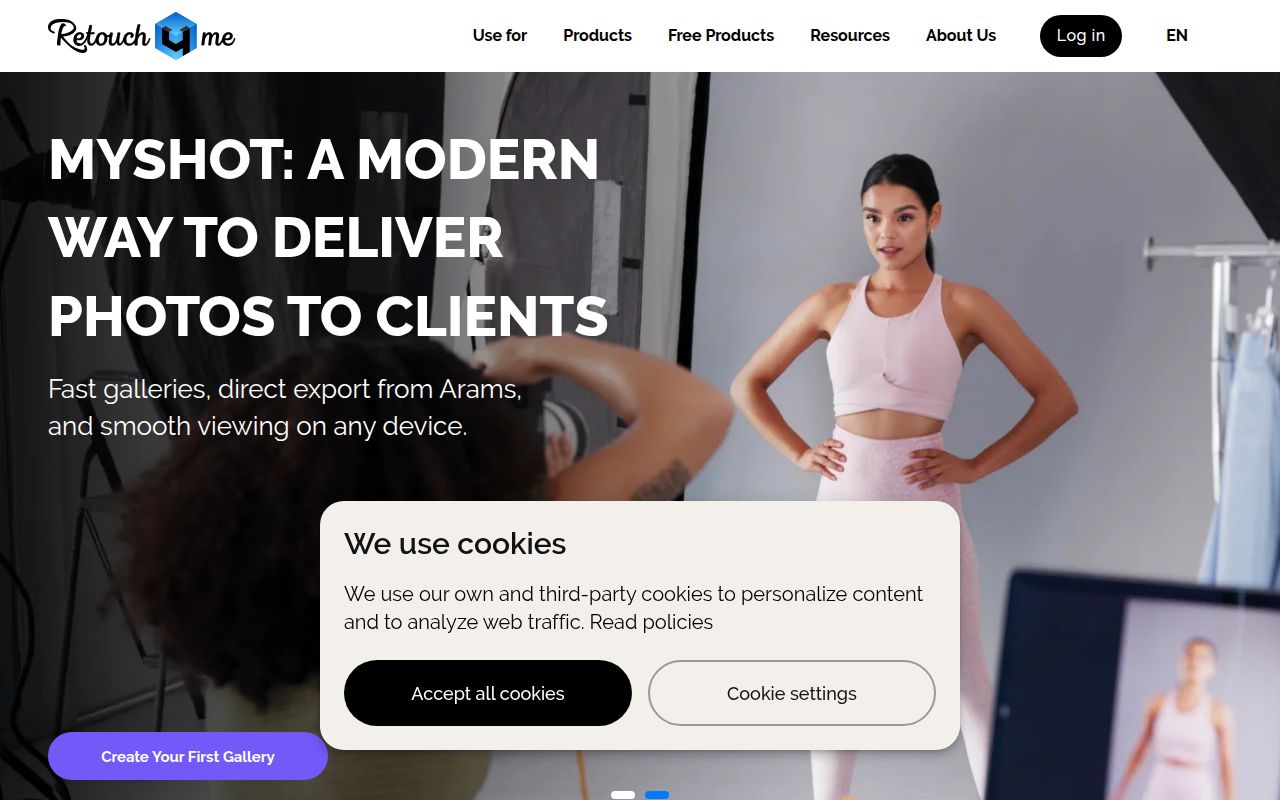 Retouch4me homepage screenshot