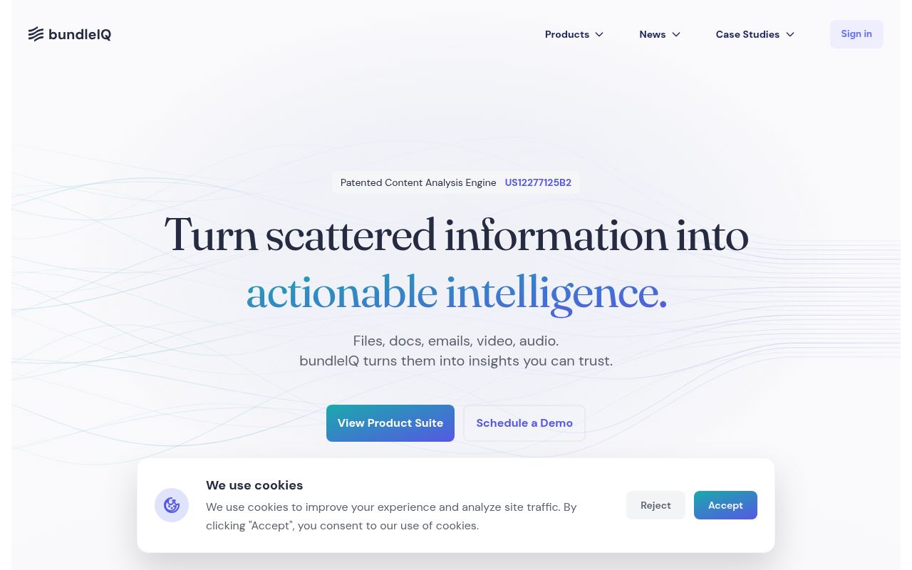 bundleIQ homepage screenshot