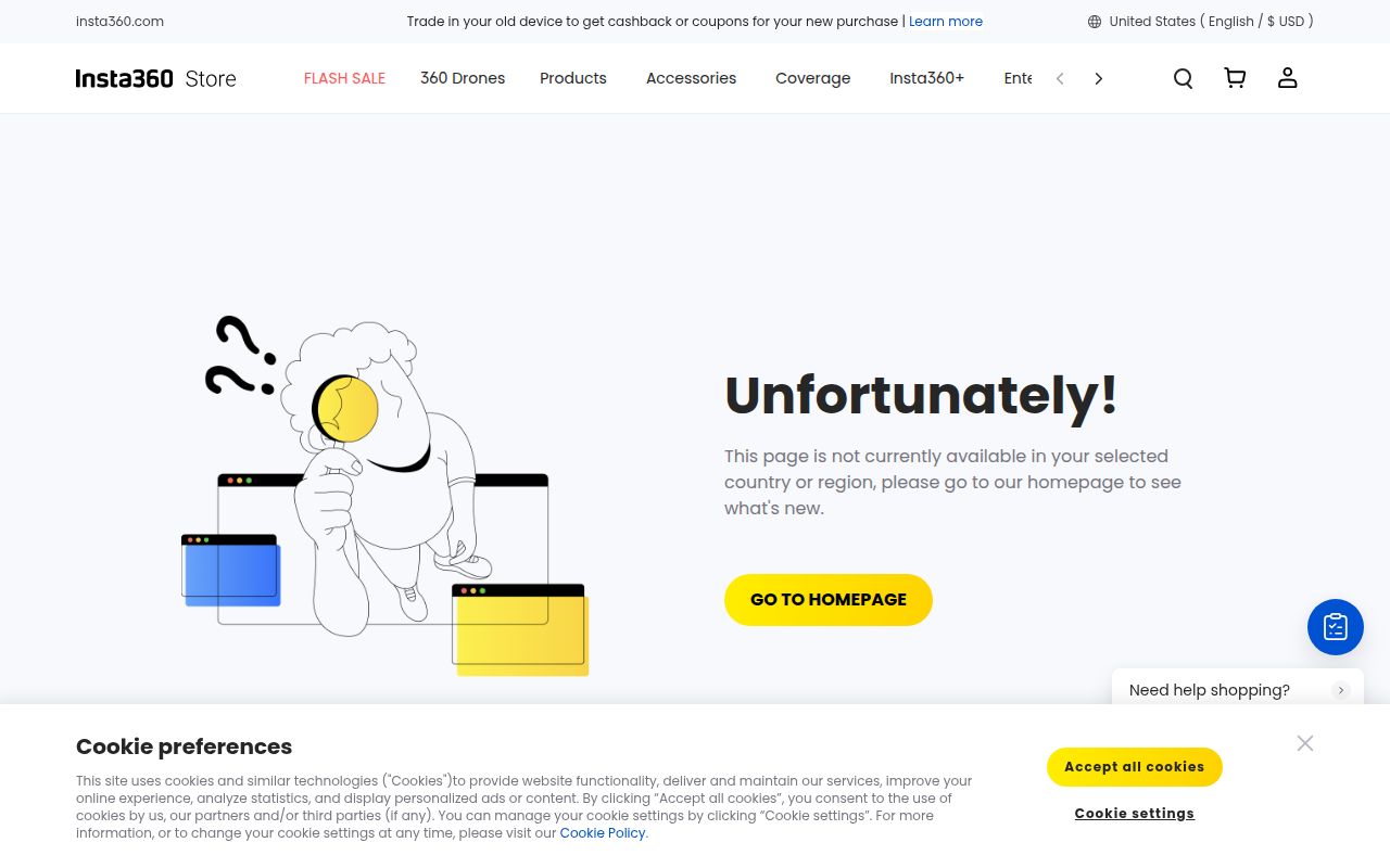 Insta360 Link homepage screenshot