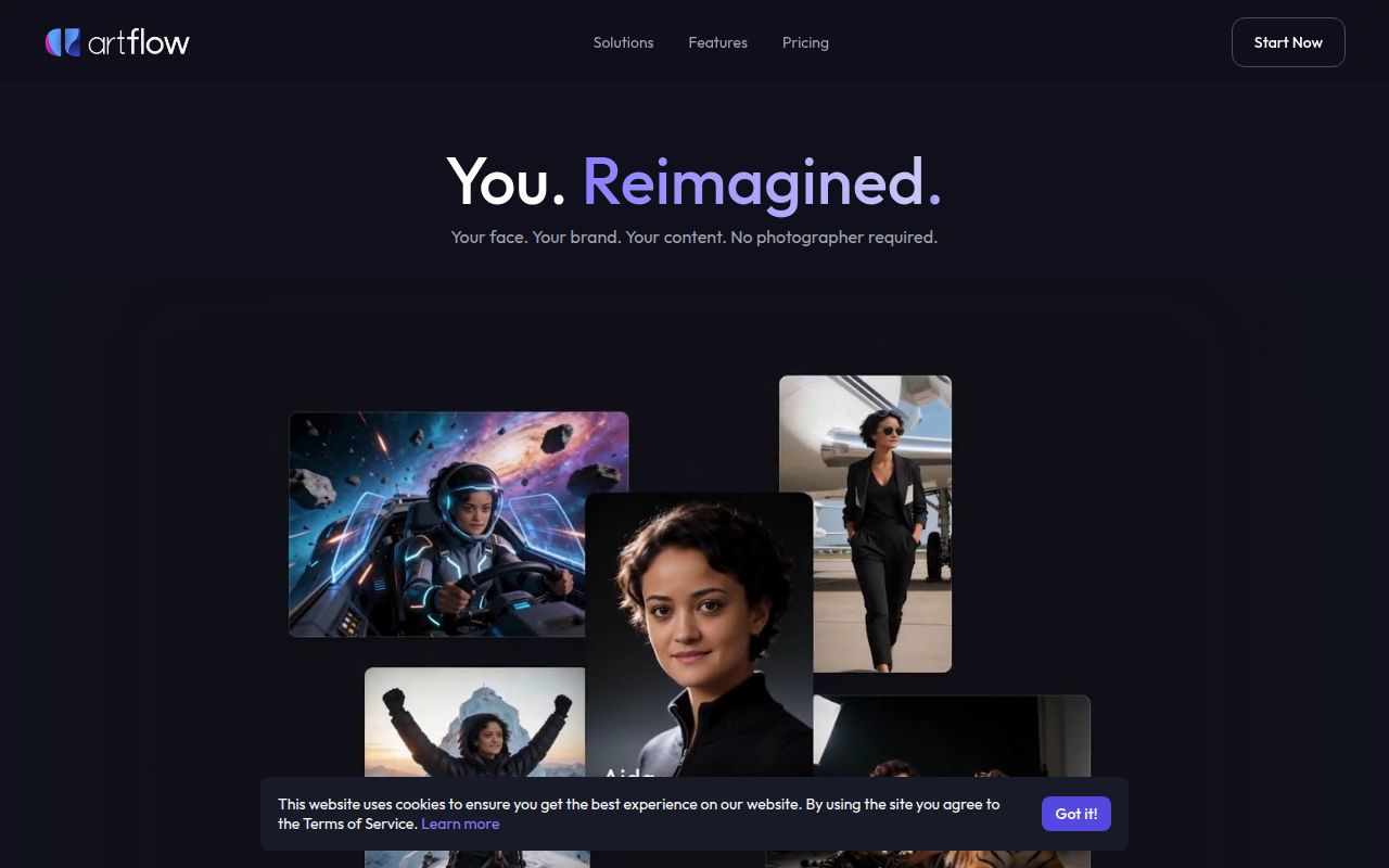 Artflow ai homepage screenshot