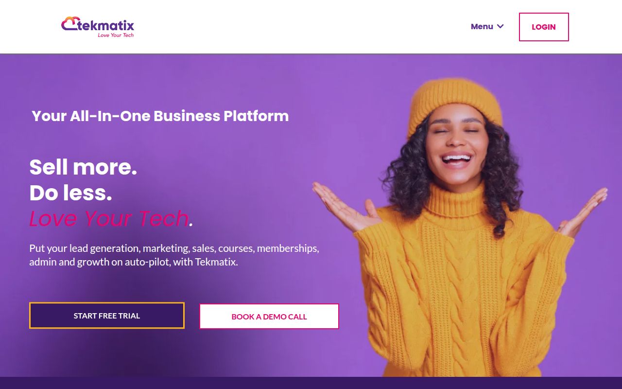 Tekmatix homepage