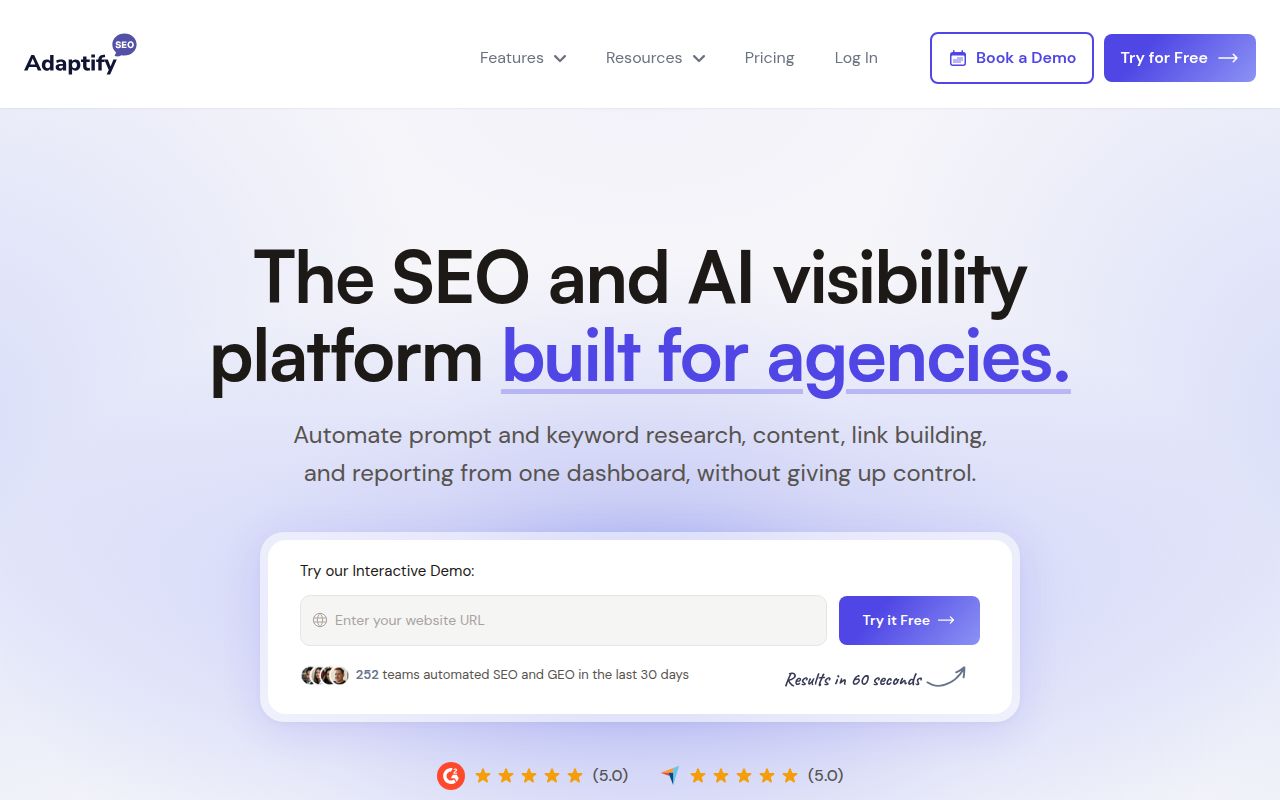 AI Templates homepage screenshot