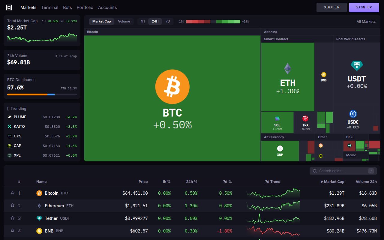 Quadency homepage screenshot