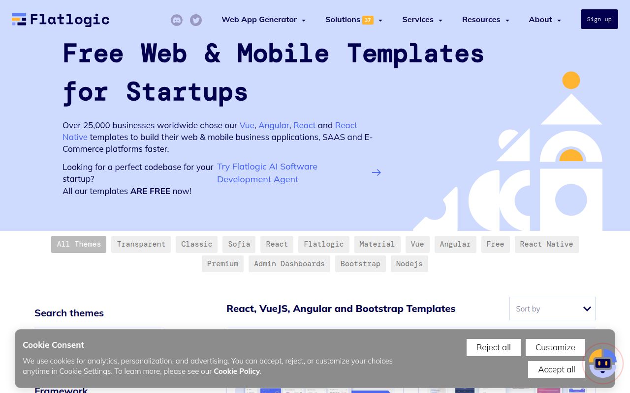 Flatlogic homepage