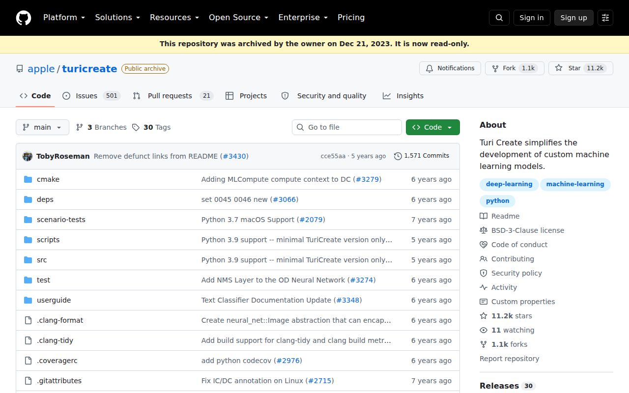 GraphLab Create homepage screenshot