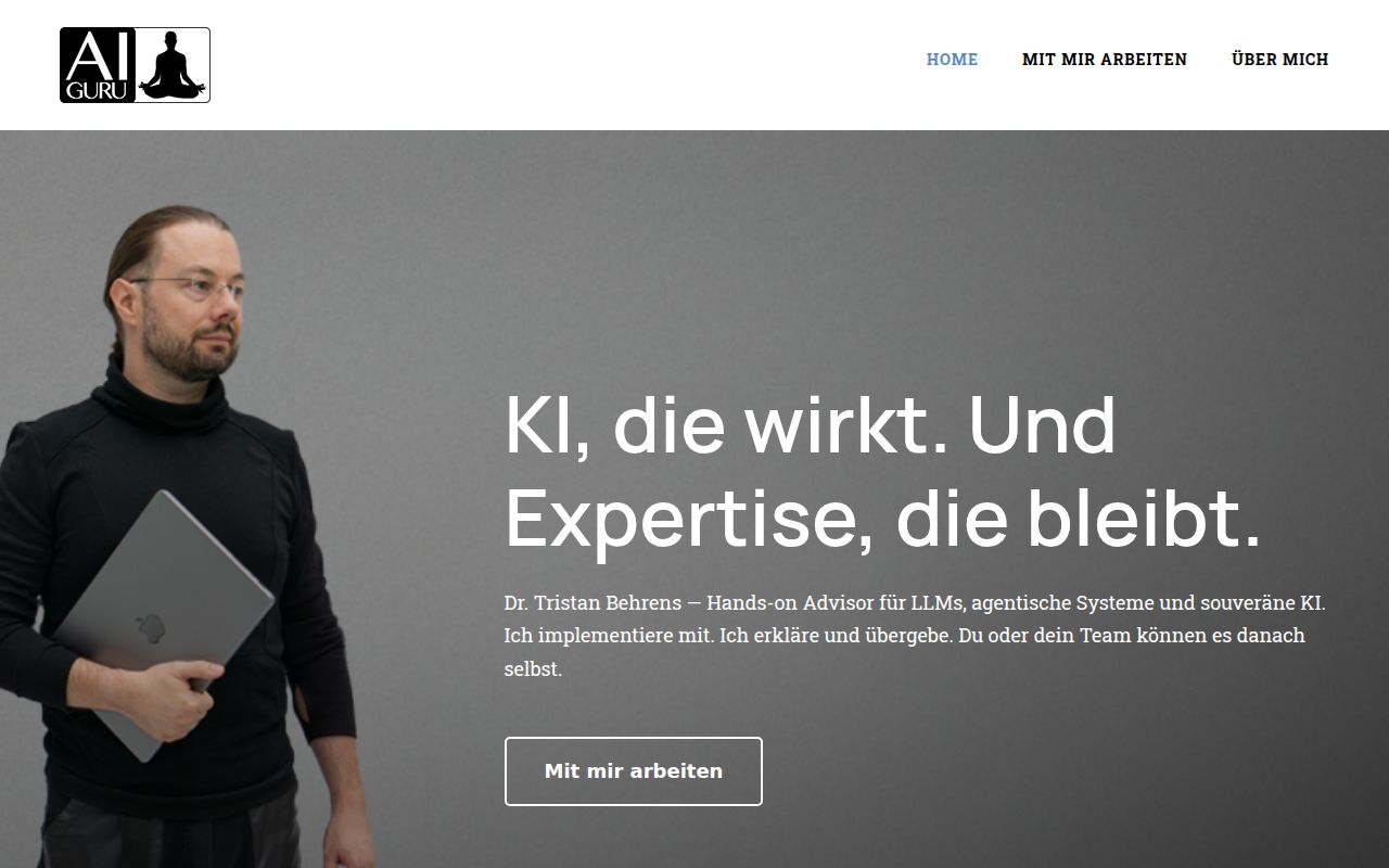 AI Guru homepage screenshot