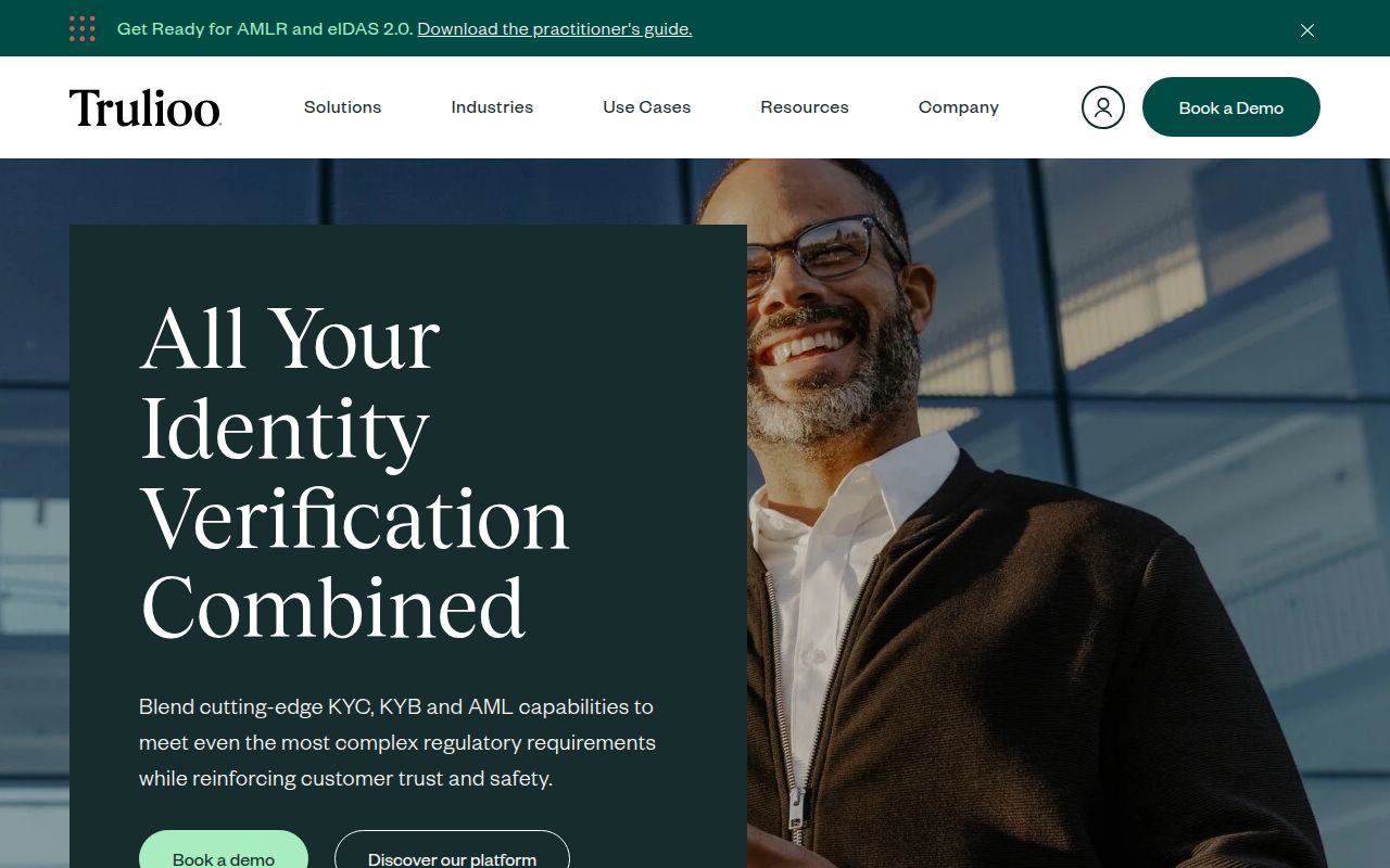 Trulioo homepage screenshot