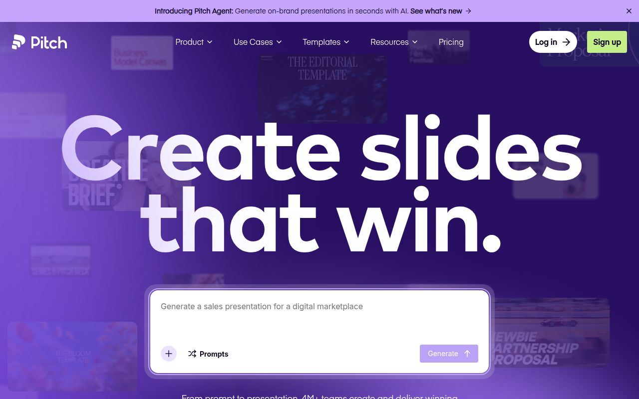 Pitch homepage