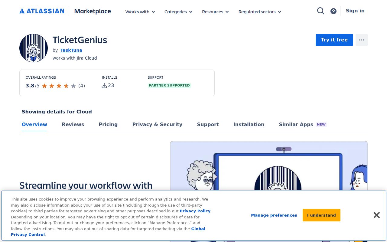 TicketGenius homepage screenshot