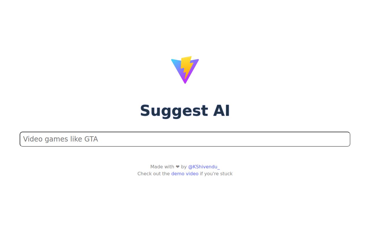 SuggestAI homepage screenshot