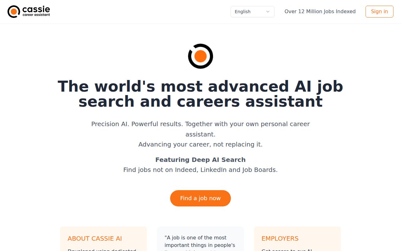Cassie.ai homepage screenshot