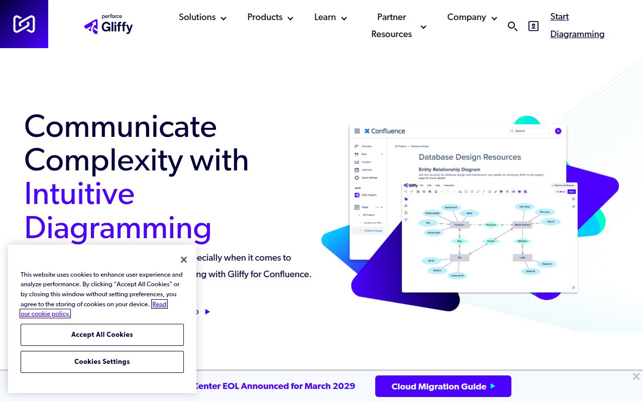 Gliffy homepage screenshot