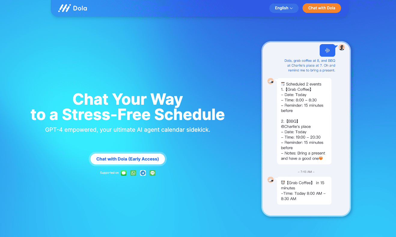 Dola AI | Your Ultimate AI Agent Calendar Sidekick logo