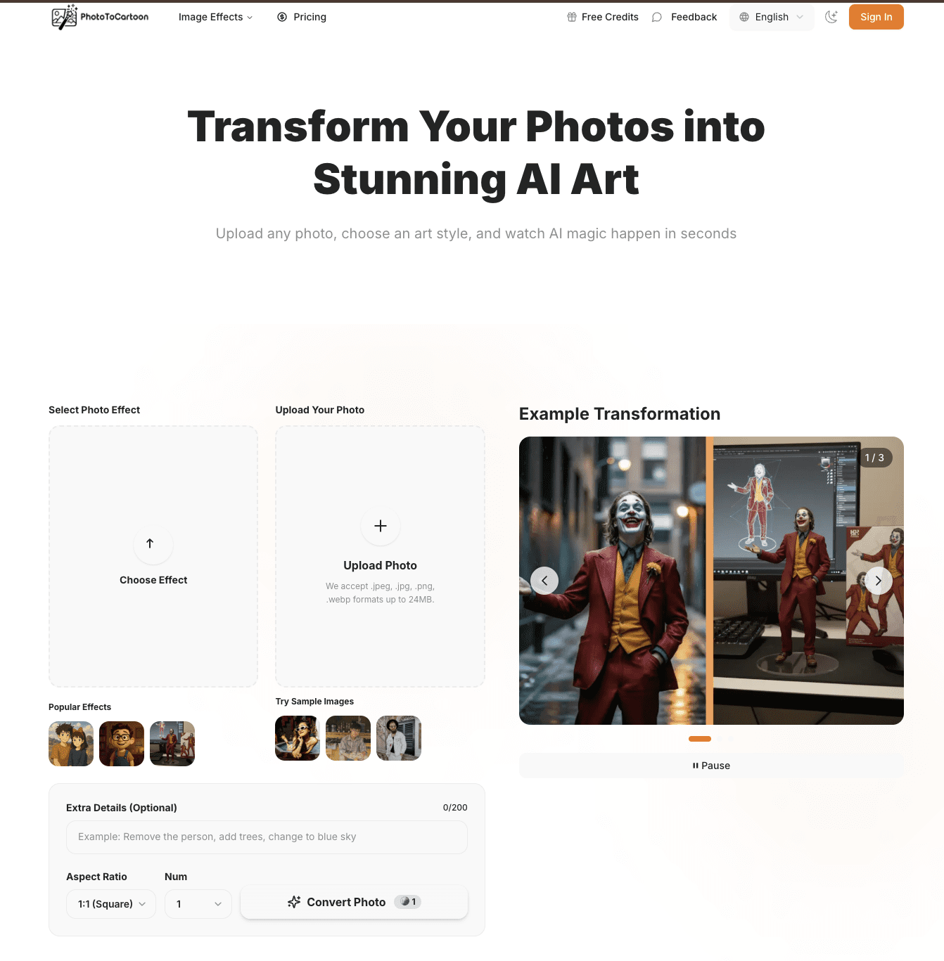 PhotoToCartoon logo
