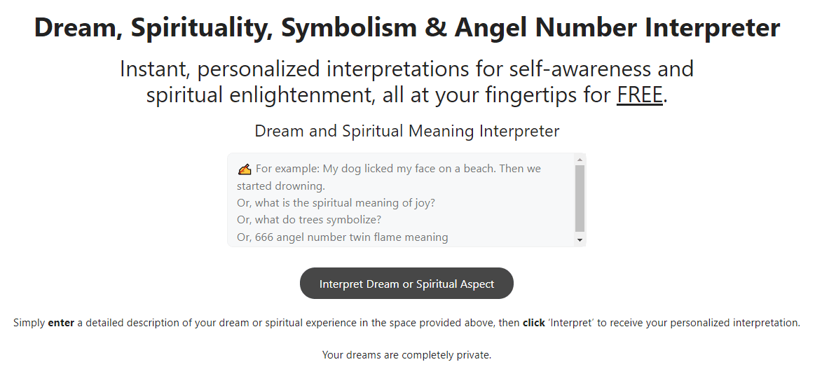 Dream, Spirituality, Symbolism & Angel Number Interpreter logo