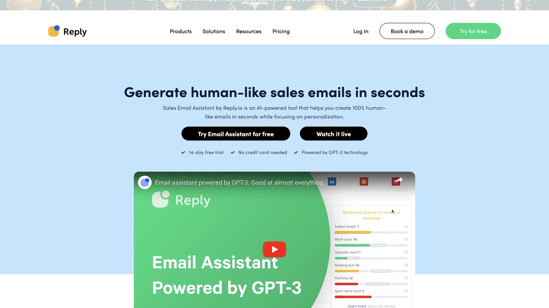 AI Sales Email Assistant by Reply logo