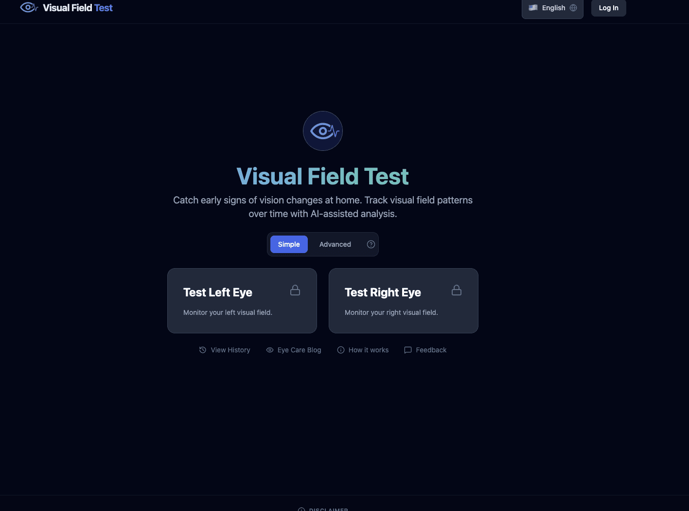 Visual Field Test screenshot