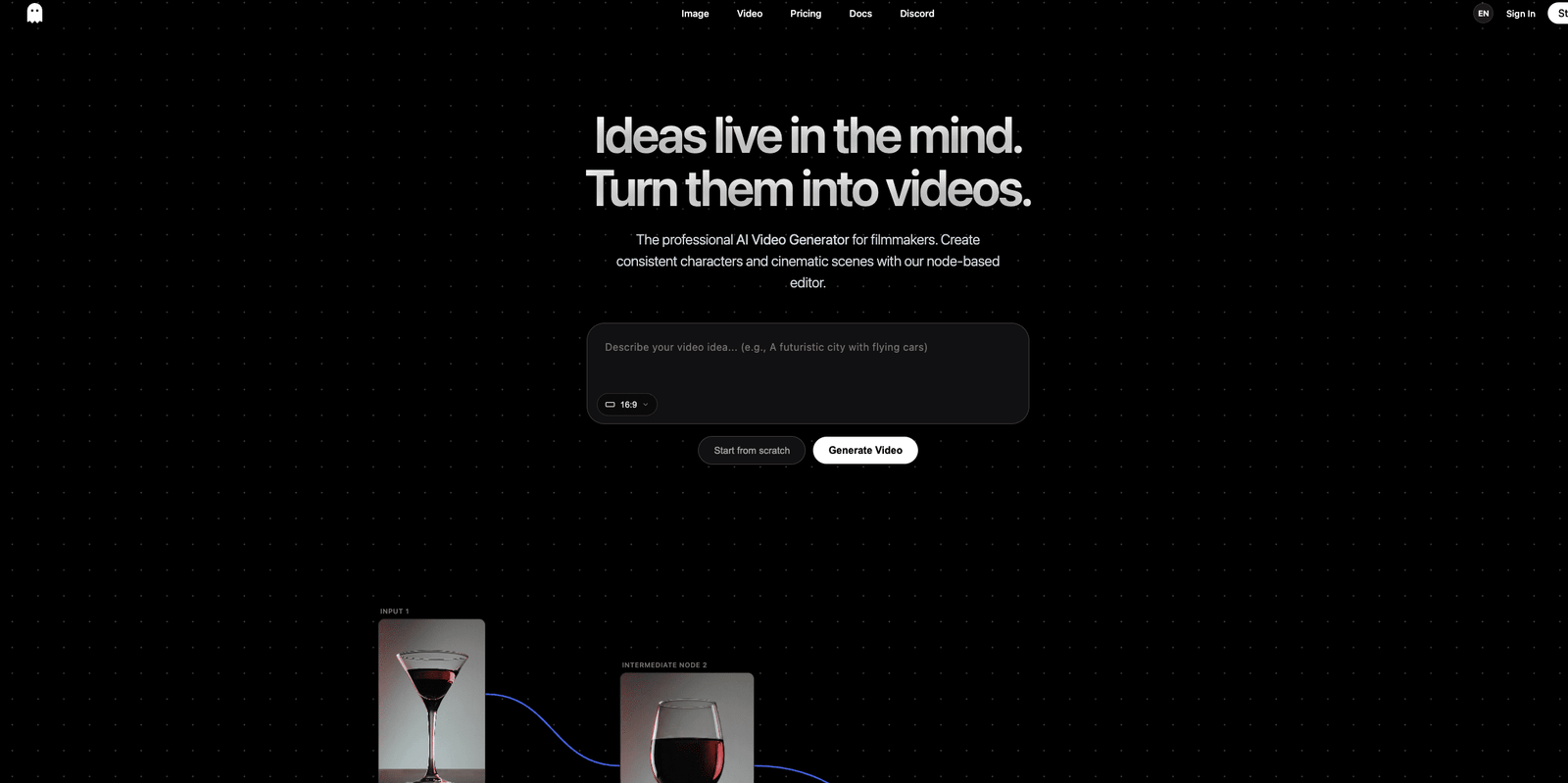 Dal Nulla – an AI content generation editor made for filmmakers screenshot