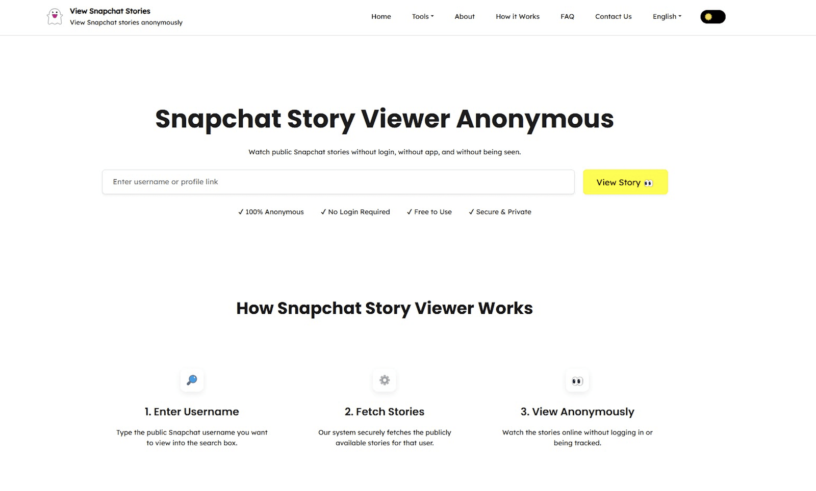 View Snapchat Stories screenshot