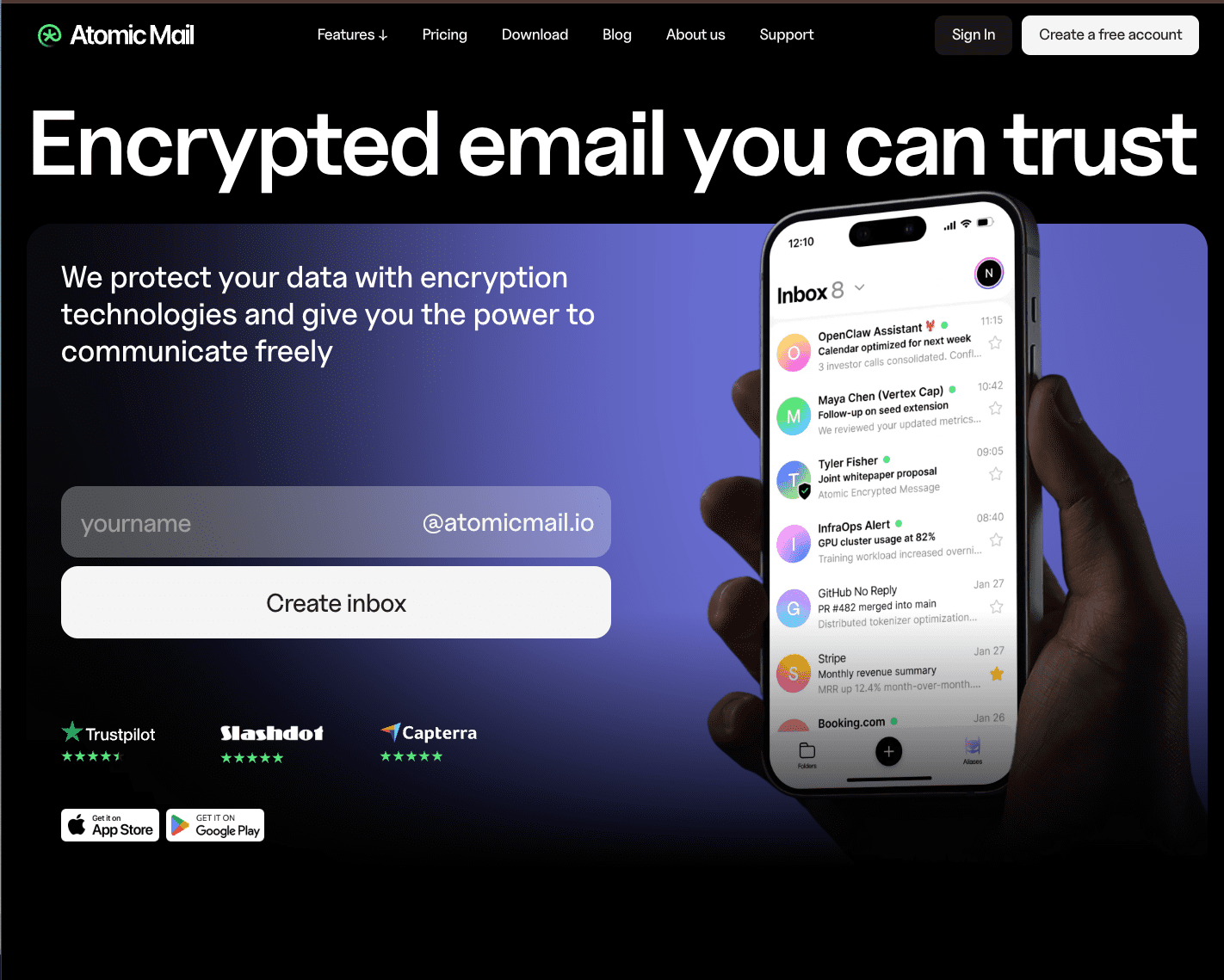 Atomic Mail screenshot