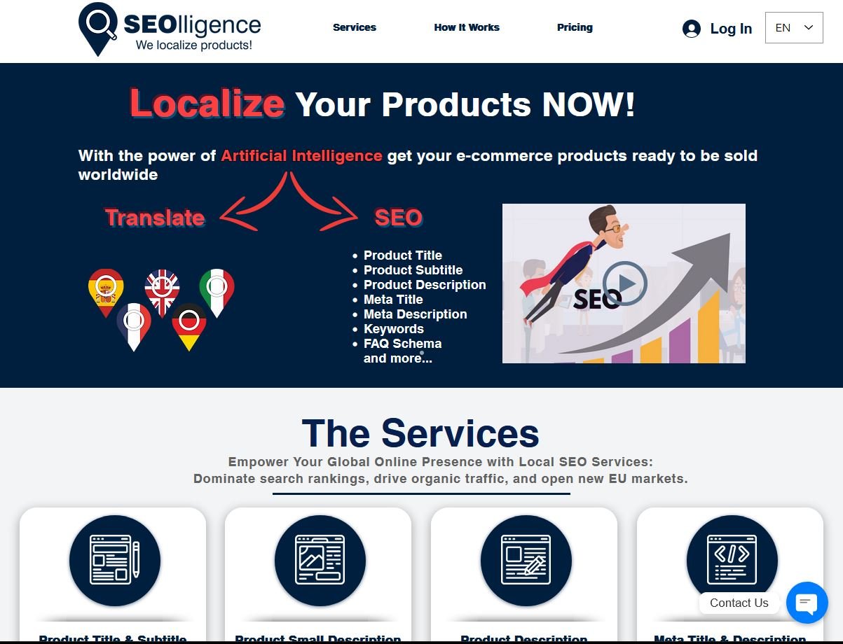 SEOlligence screenshot