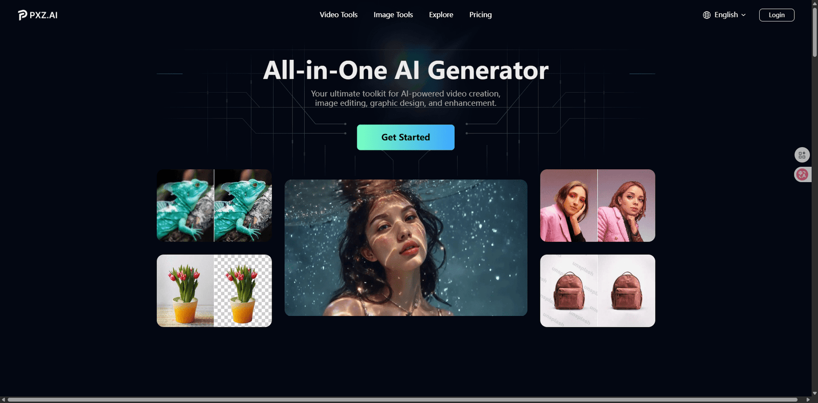 All-In-One AI Platform | Create & Edit with AI Tools screenshot