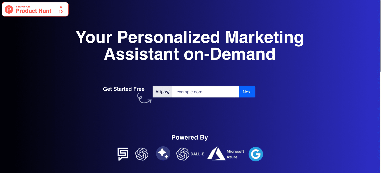 Gaxu – Your pre-trained marketing assistant on-demand screenshot